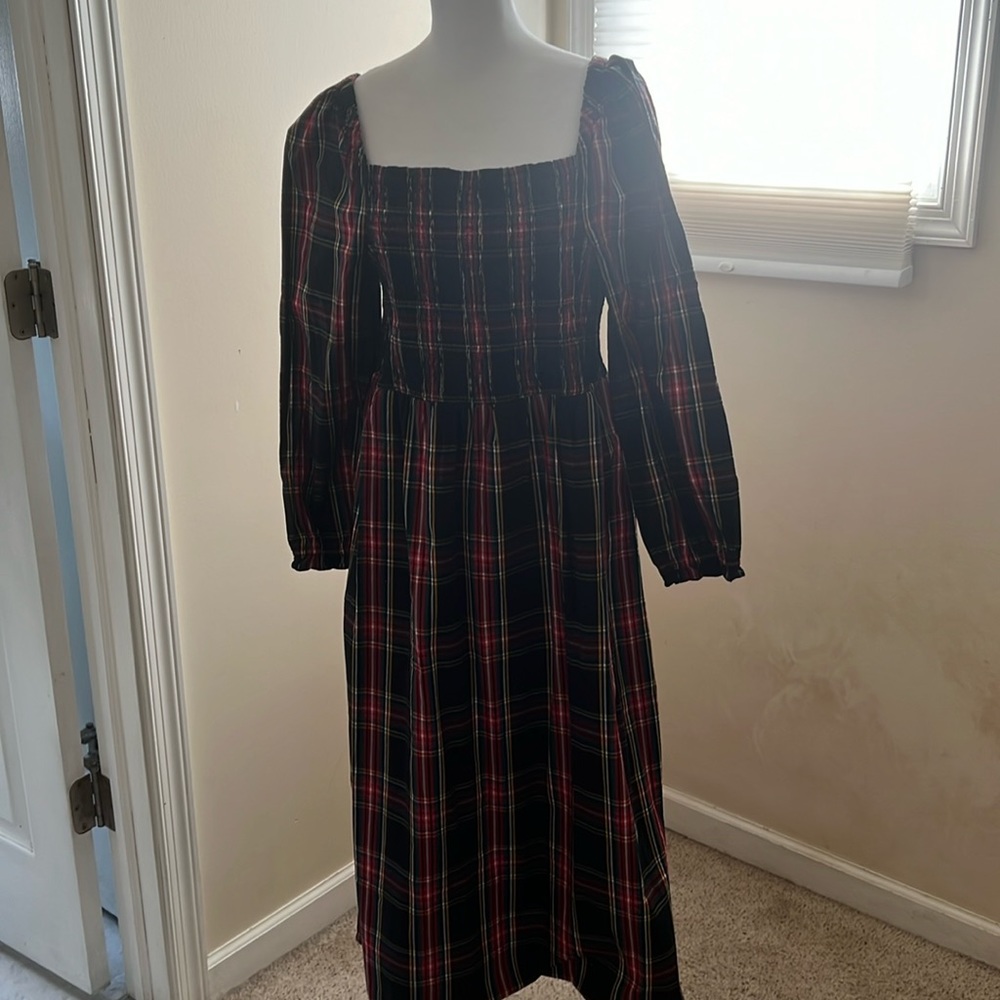 JCrew Factory plaid dress